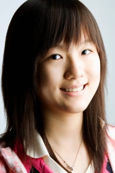 Portrait of a teenage girl smiling