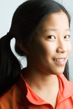 Portrait of a teenage girl smiling