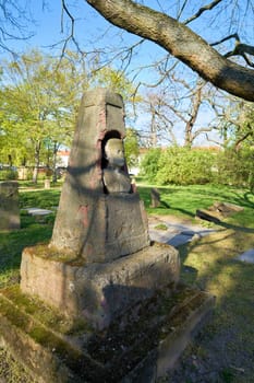 Grave for unknown Russian soldiers of the red army at the Nordpark in Magdeburg in Germany