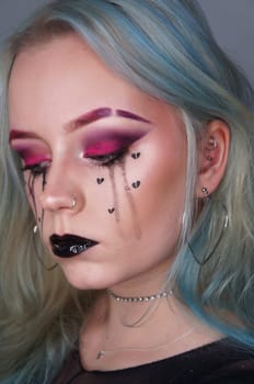 young woman with makeup