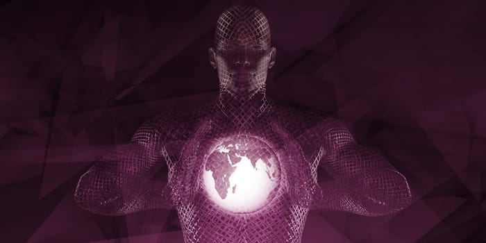 Digital Global Technology Concept Abstract Background
