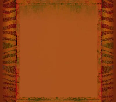 Grunge frame - african traditional patterns