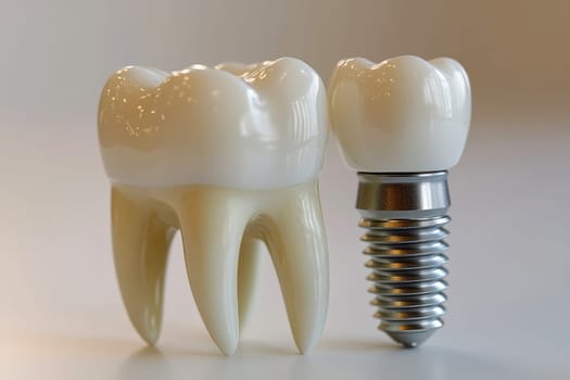 Dental implants and healthy teeth are essential for oral health..