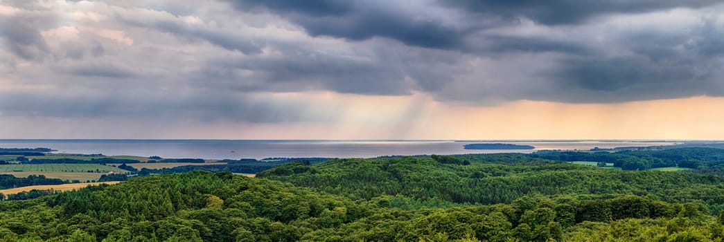 Greifswalder Bodden, Ruegen Island landscape panorama