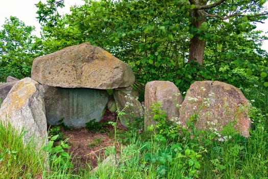 Large stone grave on the island of Ruegen