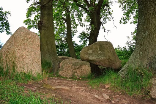 Large stone grave on the island of Ruegen