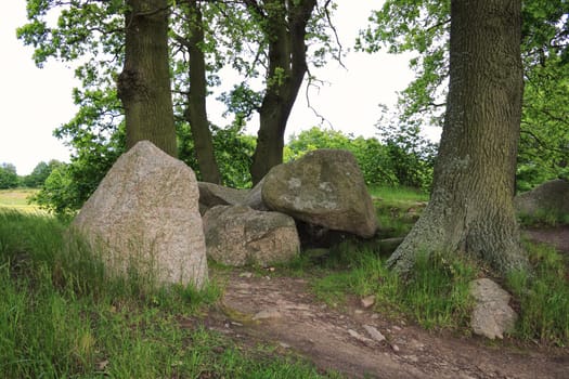 Large stone grave on the island of Ruegen