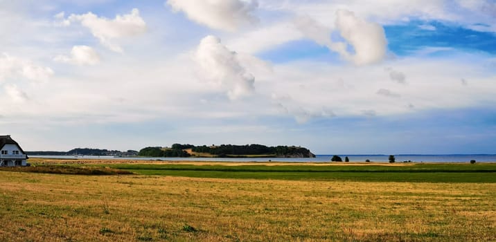 landscape near Groß Zicker, Ruegen Island on the Greifswalder Bodden