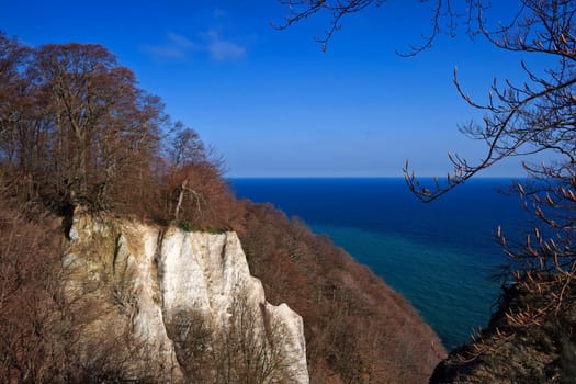 Chalk coast in the Jasmund National Park, Ruegen island