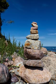 Baltic coast near Lobbe, Mönchgut, Ruegen island