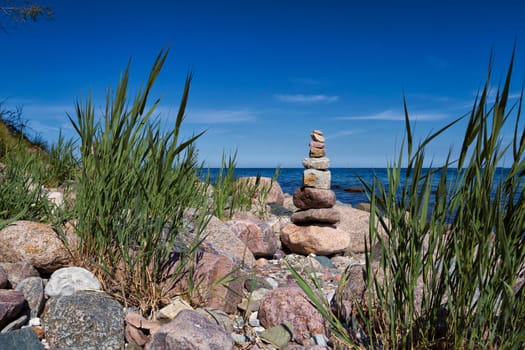 Baltic coast near Lobbe, Mönchgut, Ruegen island