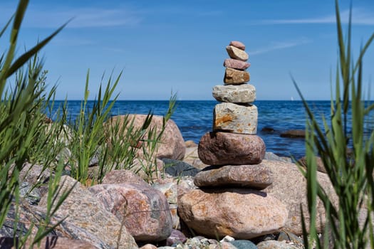 Baltic coast near Lobbe, Mönchgut, Ruegen island