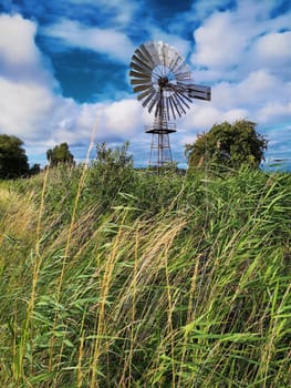 wind pumping station near Lobbe, Mönchgut, Ruegen island