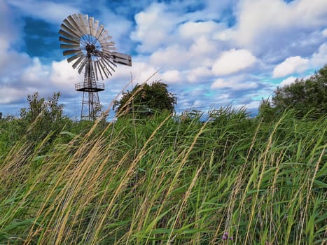 wind pumping station near Lobbe, Mönchgut, Ruegen island
