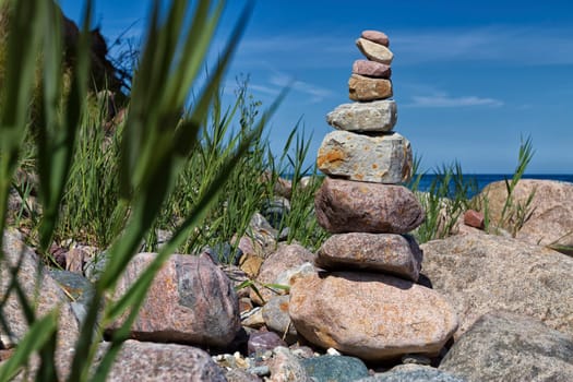 Baltic coast near Lobbe, Mönchgut, Ruegen island