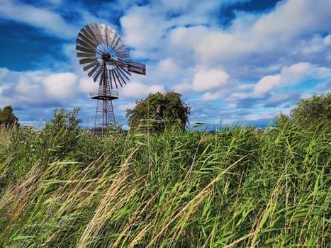 wind pumping station near Lobbe, Mönchgut, Ruegen island