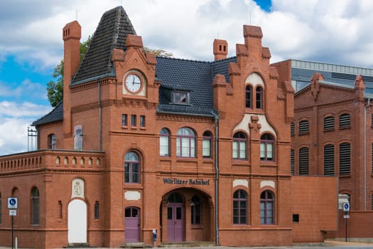 DESSAU - AUGUST 05, 2018:.Woerlitzer Bahnhof, Dessau, Saxony-Anhalt, Germany