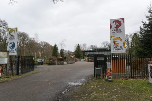 BOXTEL, THE NETHERLANDS - MARCH 09, 2019:.Entrance to the Oertijdmuseum near the town of Boxtel in Holland
