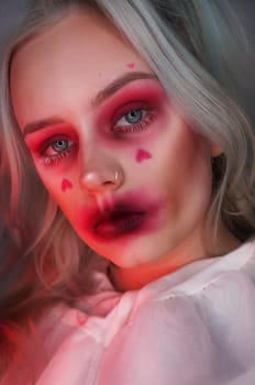 young woman with sfx makeup