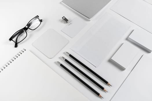 Blank stationery and ID template. Mock-up for branding identity for designers.