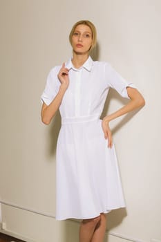 Fashion photo of woman. Girl posing. Studio photo