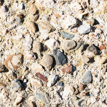 Inside of a Stone wall. Close up of a stone wall