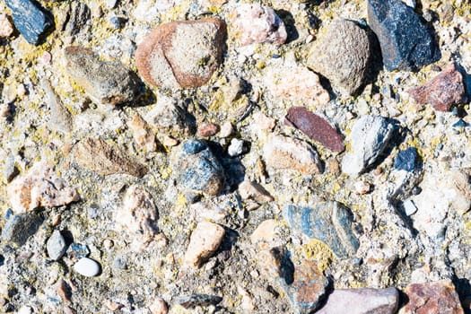 Inside of a Stone wall. Close up of a stone wall