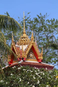Buddhist temples in the jungle in Thailand