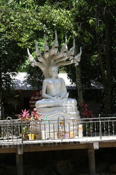 Buddhist temples in the jungle in Thailand