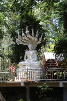 Buddhist temples in the jungle in Thailand