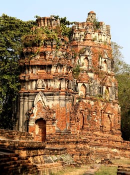 Buddhist temples in the jungle in Thailand