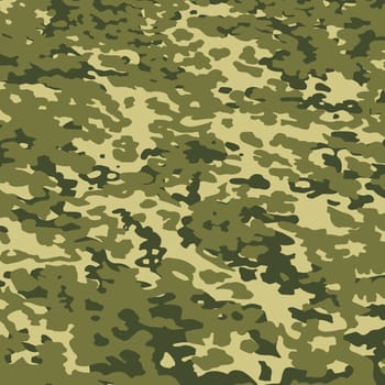 Military camouflage texture khaki print background - Vector illustration