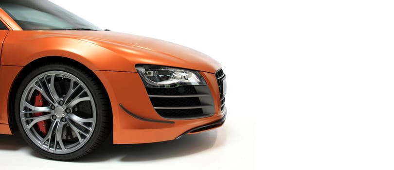 Fast luxury sporty red and orange car - Photo