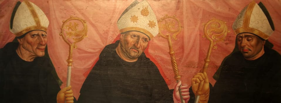 Saints, altarpiece in Saint Benedict basilica in the famous Benediktbeuern abbey, Germany