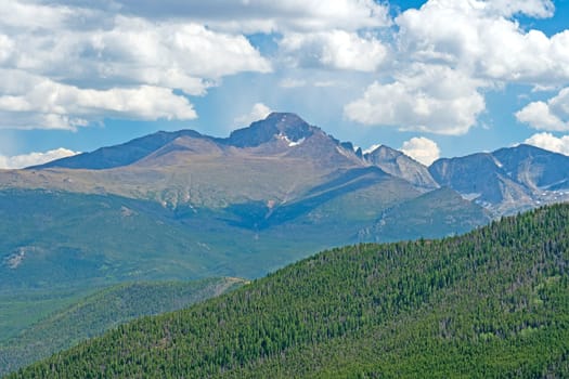 Dramatic Longs Peak on an Alpine Landscape in Rocky Mountain National Park in Colorado
