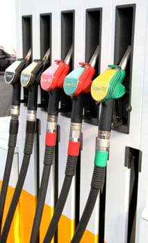 SHELL gas station - large panorama background (Germany, Munich)
