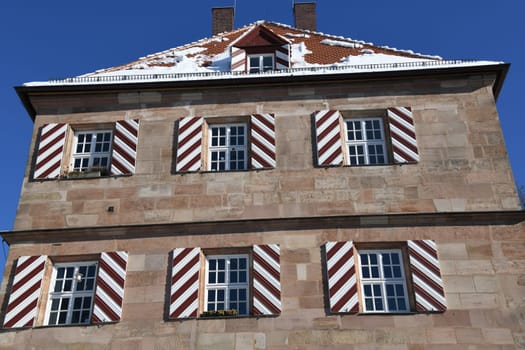 In the district of Gleißhammer stands on an island the Zeltnerschloss in Nuremberg. The castle was built in 1569.