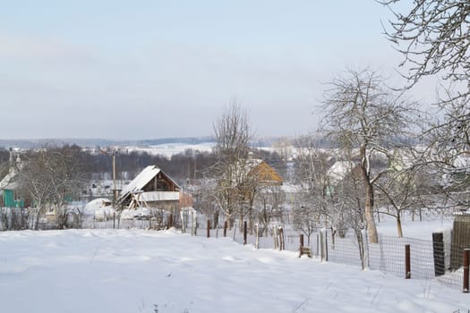 the landscape in the countryside. Rural life in Belarus