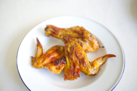 Thai food ,  grilled chicken wings