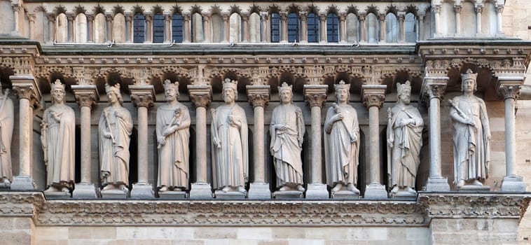 King's Gallery, Portal of St. Anne, Notre Dame Cathedral, Paris, UNESCO World Heritage Site in Paris, France