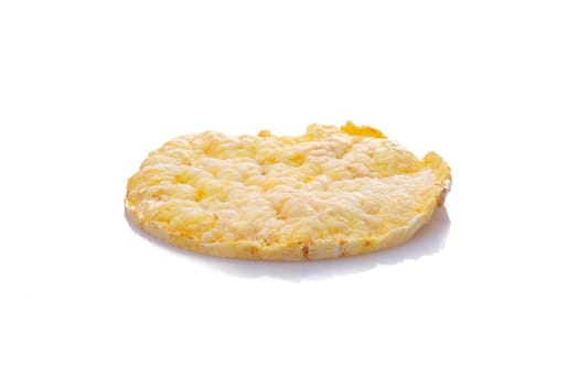 Corn maize quinoa waffle white isolated close-up