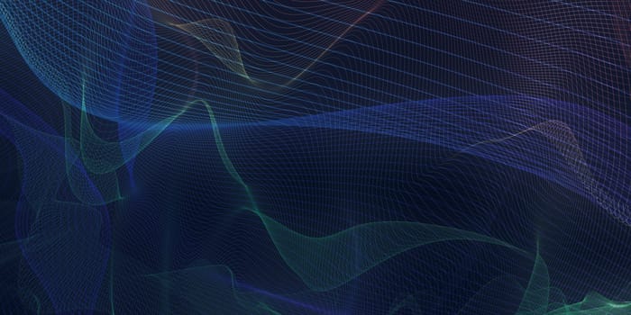 Blue Technology Background with Glowing Energy Lines