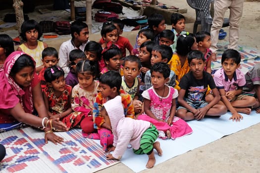 Kids at school in Kumrokhali, West Bengal, India