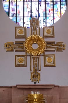 Main altar in the Saint Lawrence church in Kleinostheim, Germany