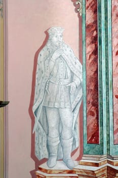 Saint, fresco in the parish church of St. Mary Magdalene in Sela kod Siska, Croatia