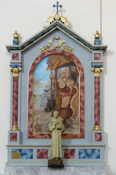 Altar of St. Anthony the Hermit at St. Roch Church in Skakavac, Croatia