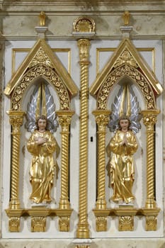 Tabernacle on the main altar in the parish church of the Holy Trinity in Donja Stubica, Croatia
