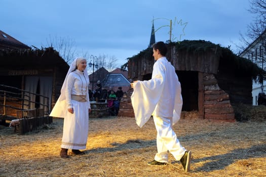 Live Nativity Scene in Zagreb, Croatia