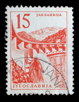 Stamp printed in Yugoslavia shows a Hydroelectric works, Jablanica, with the same inscription, from series "Industrial Progress"" circa 1958"