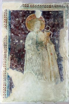 Saint John the Evangelist, fresco at Holy Trinity Parish Church in Donja Stubica, Croatia